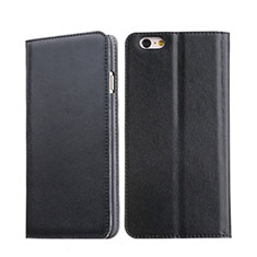 Leather Case Stands Flip Cover for Apple iPhone 6 Plus Black