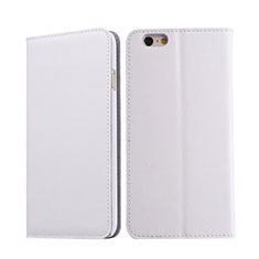 Leather Case Stands Flip Cover for Apple iPhone 6 Plus White