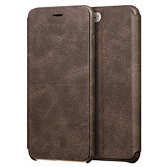 Leather Case Stands Flip Cover for Apple iPhone 7 Brown