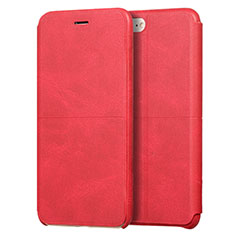 Leather Case Stands Flip Cover for Apple iPhone 8 Red