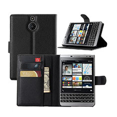 Leather Case Stands Flip Cover for Blackberry Passport Silver Edition Black