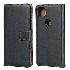Leather Case Stands Flip Cover for Google Pixel 4a Black