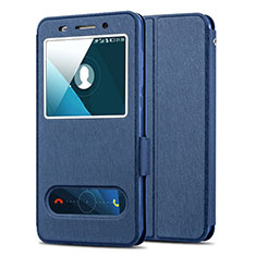 Leather Case Stands Flip Cover for Huawei Honor 4X Blue