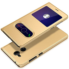 Leather Case Stands Flip Cover for Huawei Honor 6A Gold