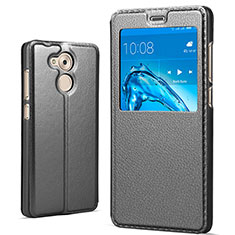 Leather Case Stands Flip Cover for Huawei Honor 6C Pro Black