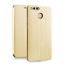 Leather Case Stands Flip Cover for Huawei Honor 7X Gold