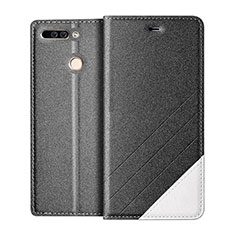 Leather Case Stands Flip Cover for Huawei Honor 8 Pro Gray