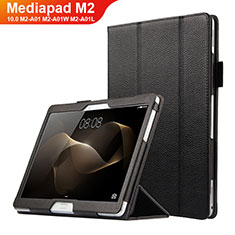 Leather Case Stands Flip Cover for Huawei MediaPad M2 10.0 M2-A01 M2-A01W M2-A01L Black