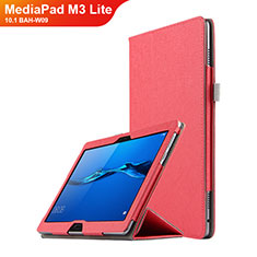 Leather Case Stands Flip Cover for Huawei MediaPad M3 Lite 10.1 BAH-W09 Red