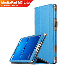 Leather Case Stands Flip Cover for Huawei MediaPad M3 Lite 8.0 CPN-W09 CPN-AL00 Sky Blue