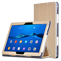 Leather Case Stands Flip Cover for Huawei MediaPad M3 Lite Gold