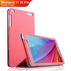 Leather Case Stands Flip Cover for Huawei Mediapad T1 10 Pro T1-A21L T1-A23L Hot Pink