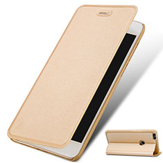 Leather Case Stands Flip Cover for Huawei P9 Lite Mini Gold