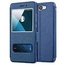 Leather Case Stands Flip Cover for Huawei Y5 II Y5 2 Blue