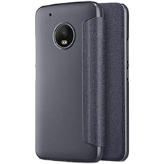 Leather Case Stands Flip Cover for Motorola Moto G5 Plus Black