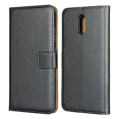 Leather Case Stands Flip Cover for Nokia 2.3 Black