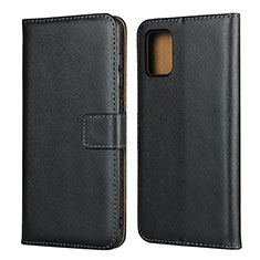 Leather Case Stands Flip Cover for Samsung Galaxy A31 Black