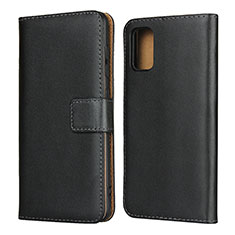 Leather Case Stands Flip Cover for Samsung Galaxy A41 Black