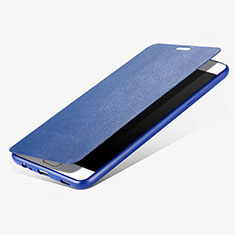 Leather Case Stands Flip Cover for Samsung Galaxy C5 Pro C5010 Blue