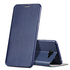 Leather Case Stands Flip Cover for Samsung Galaxy C5 SM-C5000 Blue