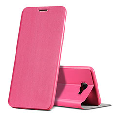 Leather Case Stands Flip Cover for Samsung Galaxy C7 SM-C7000 Pink