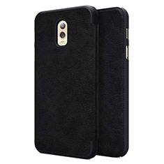 Leather Case Stands Flip Cover for Samsung Galaxy C8 C710F Black