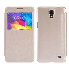 Leather Case Stands Flip Cover for Samsung Galaxy Mega 2 G7508Q Gold