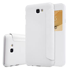 Leather Case Stands Flip Cover for Samsung Galaxy On5 (2016) G570 G570F White