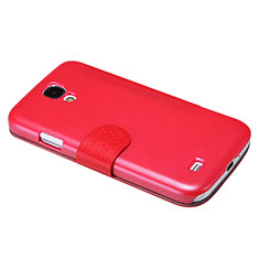 Leather Case Stands Flip Cover for Samsung Galaxy S4 i9500 i9505 Red