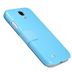 Leather Case Stands Flip Cover for Samsung Galaxy S4 IV Advance i9500 Blue