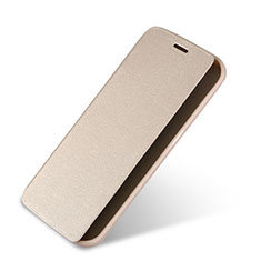 Leather Case Stands Flip Cover for Samsung Galaxy S6 Edge SM-G925 Gold