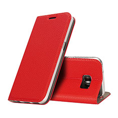 Leather Case Stands Flip Cover for Samsung Galaxy S7 G930F G930FD Red