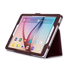 Leather Case Stands Flip Cover for Samsung Galaxy Tab S2 9.7 SM-T810 SM-T815 Brown