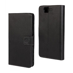 Leather Case Stands Flip Cover for Wiko Highway Black