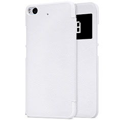 Leather Case Stands Flip Cover for Xiaomi Mi 5S 4G White