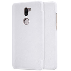 Leather Case Stands Flip Cover for Xiaomi Mi 5S Plus White