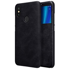 Leather Case Stands Flip Cover for Xiaomi Mi 6X Black