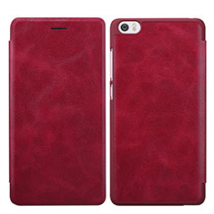 Leather Case Stands Flip Cover for Xiaomi Mi Note Red