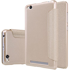 Leather Case Stands Flip Cover for Xiaomi Redmi 3 Gold