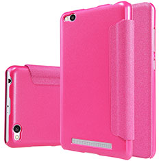 Leather Case Stands Flip Cover for Xiaomi Redmi 3 Hot Pink