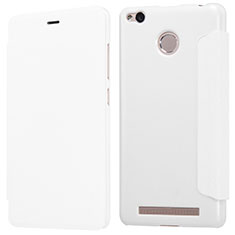 Leather Case Stands Flip Cover for Xiaomi Redmi 3S White