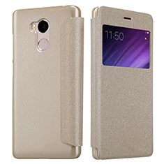 Leather Case Stands Flip Cover for Xiaomi Redmi 4 Prime High Edition Gold