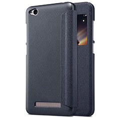 Leather Case Stands Flip Cover for Xiaomi Redmi 4A Black