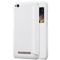 Leather Case Stands Flip Cover for Xiaomi Redmi 4A White