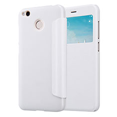 Leather Case Stands Flip Cover for Xiaomi Redmi 4X White
