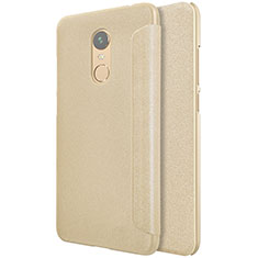 Leather Case Stands Flip Cover for Xiaomi Redmi 5 Plus Gold