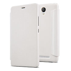 Leather Case Stands Flip Cover for Xiaomi Redmi Note 2 White