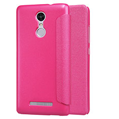 Leather Case Stands Flip Cover for Xiaomi Redmi Note 3 Hot Pink