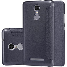 Leather Case Stands Flip Cover for Xiaomi Redmi Note 3 MediaTek Black
