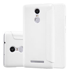 Leather Case Stands Flip Cover for Xiaomi Redmi Note 3 MediaTek White